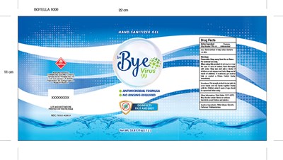 Label 1000 mL Bye Virus